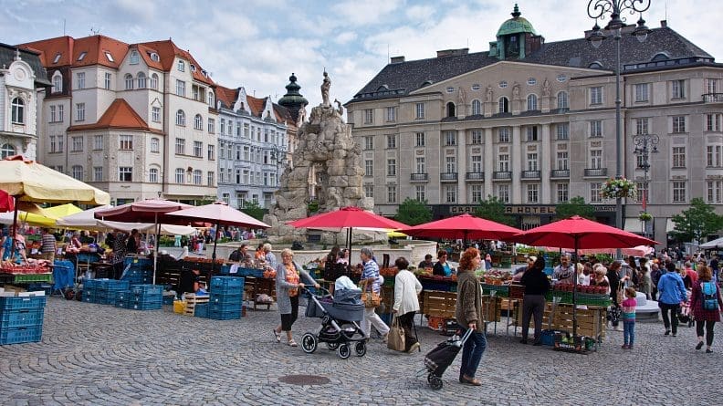 Cabbage Market Square in Brno