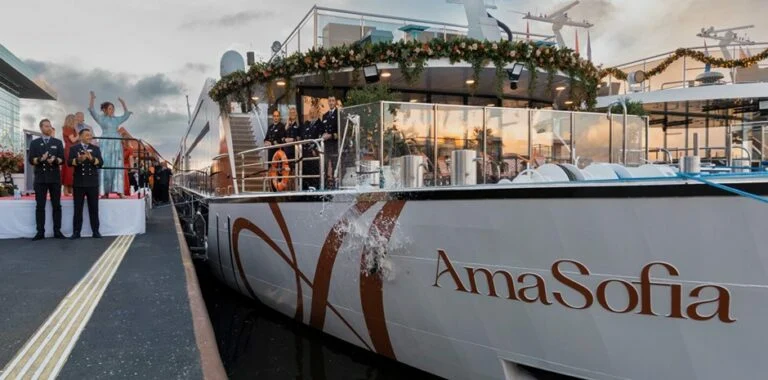 AmaWaterways AmaSofia official christening photo on the Rhine
